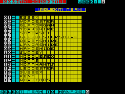 County Cricket screenshot 2 for ZX Spectrum